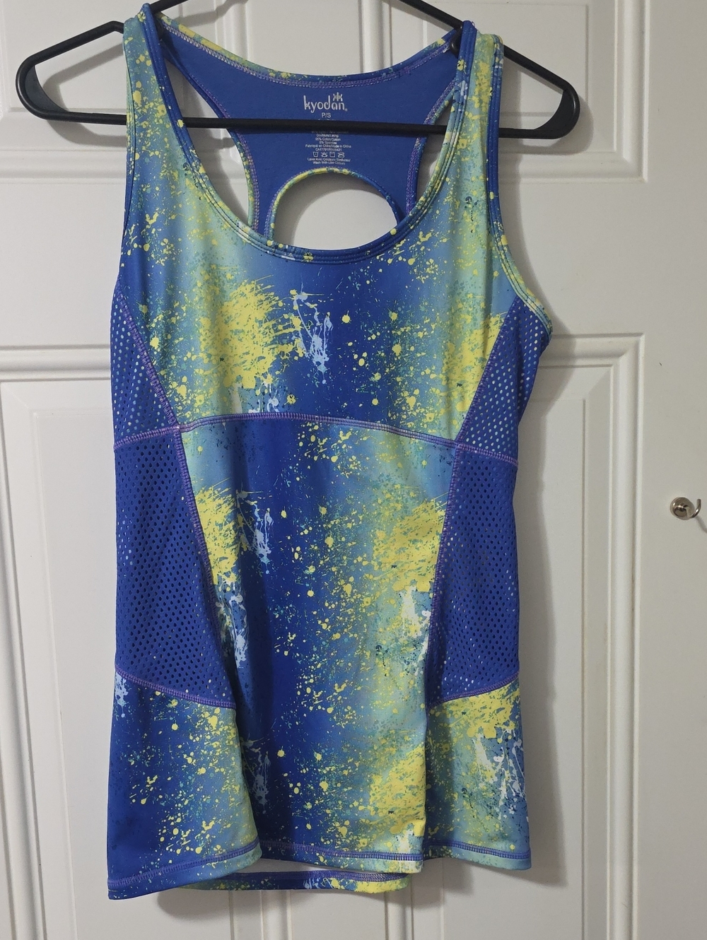 Kyodan Women's Blue & Yellow Performance Swim Tank